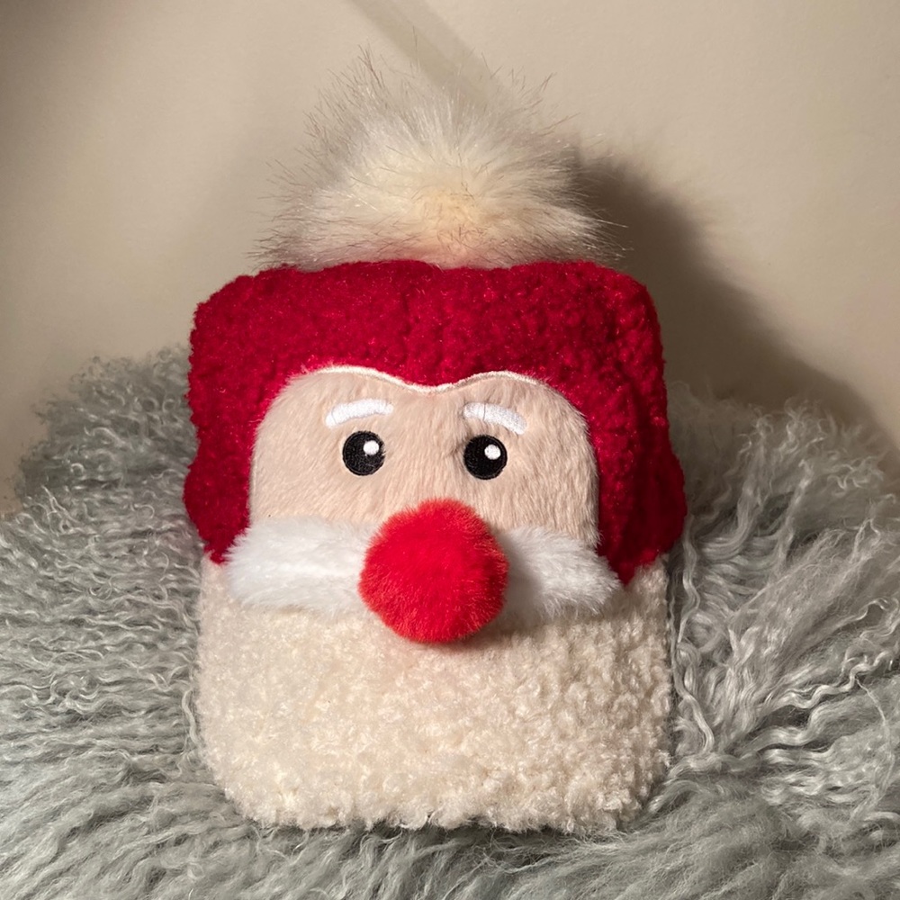 Santa Christmas Sherpa Baseball Hat